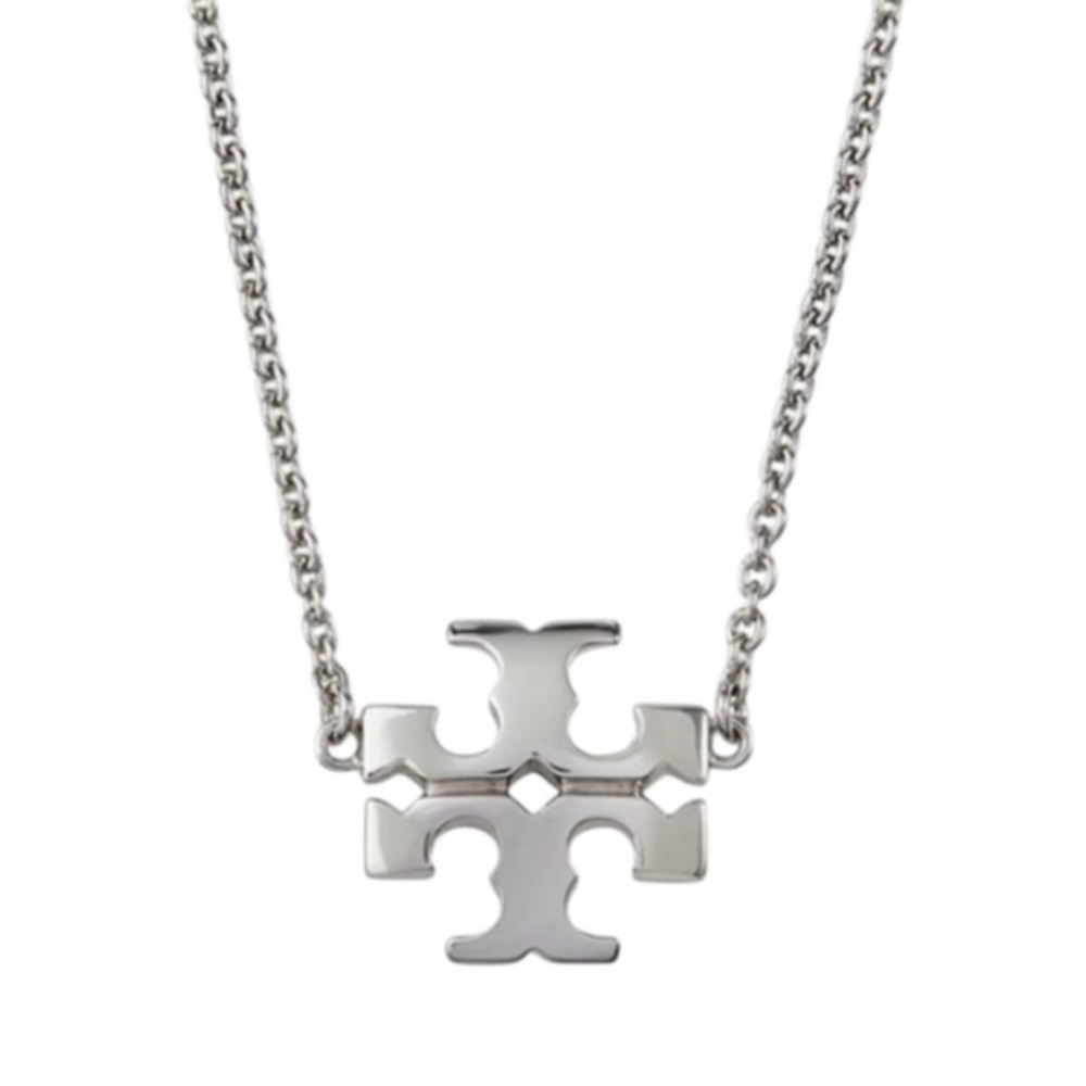 Tory Burch Silver Kira Pendant Chain Necklace